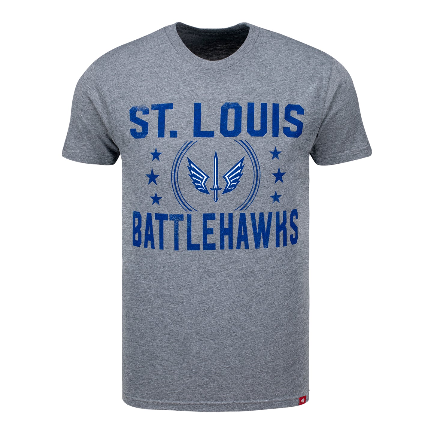 St. Louis Battlehawks Sportiqe Comfy T-Shirt In Grey - Front View