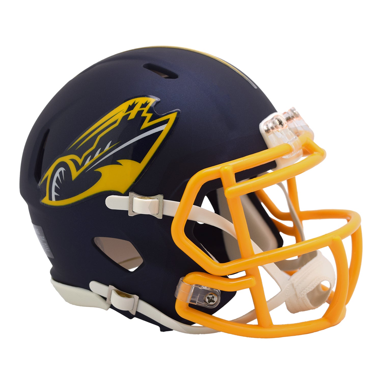 Memphis Showboats Mini Speed Helmet In Blue & Yellow - Right Side View