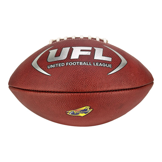 Memphis Showboats Official UFL Game Football In Brown - Front View