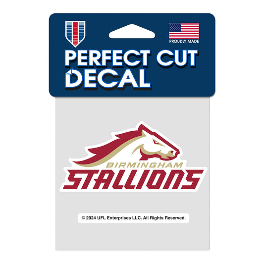 Birmingham Stallions Decal In Red - Front View