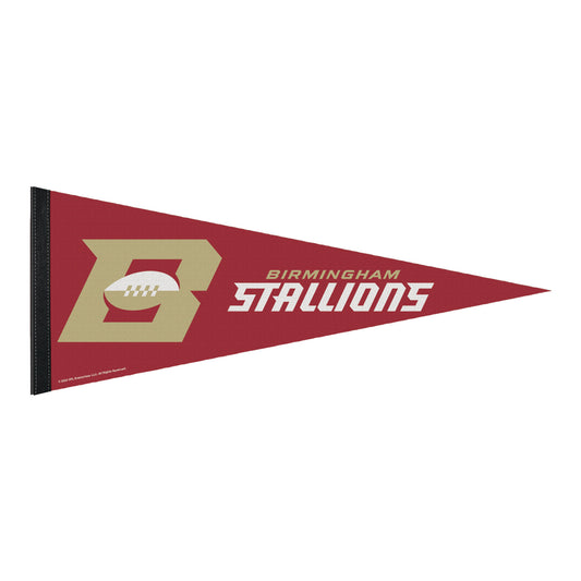 Birmingham Stallions Pennant In Red - Front View