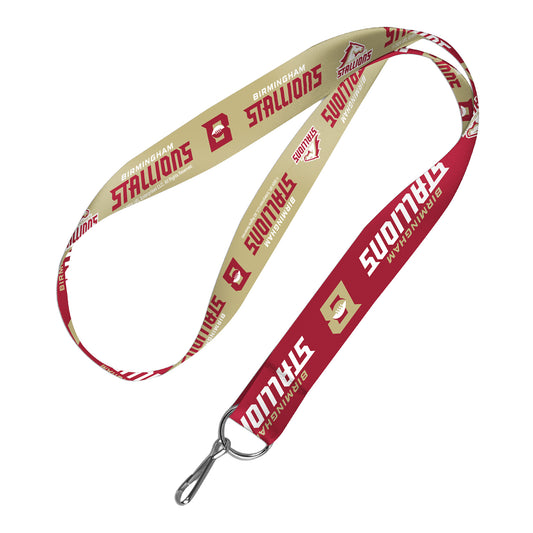Birmingham Stallions Lanyard In Red - Front View