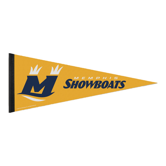 Memphis Showboats Pennant In Yellow - Front View
