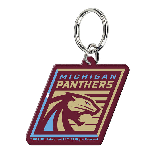 Michigan Panthers Keychain In Red - Front View