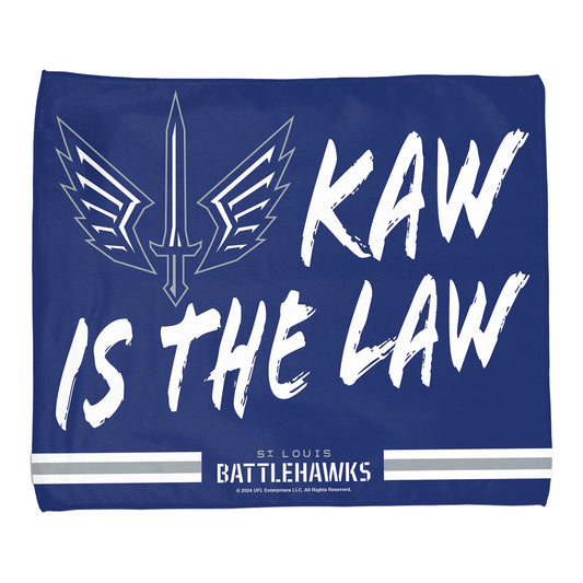 St. Louis Battlehawks Rally Towel In Navy - Front View