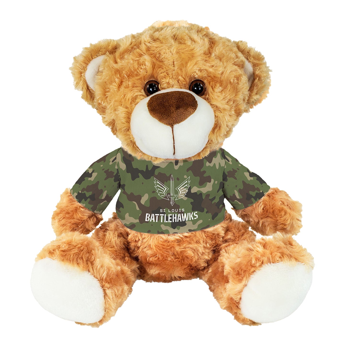 St. Louis Battlehawks Camo Tee Plush Bear - Front View