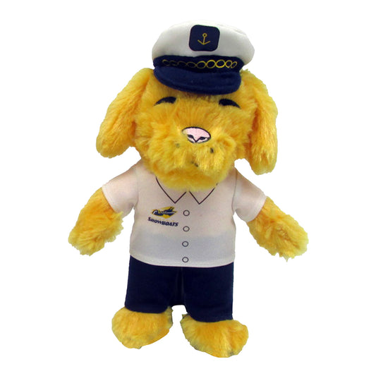 Memphis Showboats 8" Skipper Mascot Plush In White - Front View