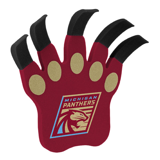 Michigan Panthers Foam Paw In Red - Front View