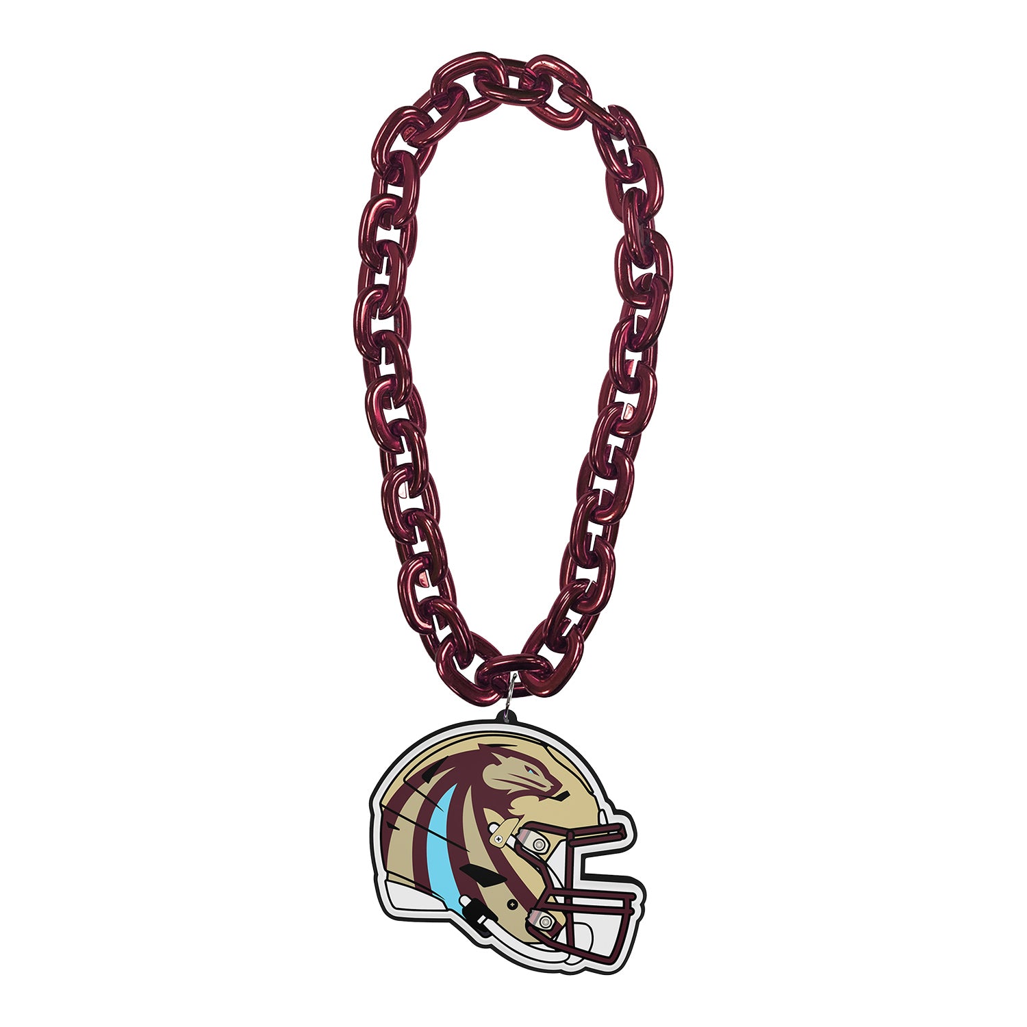 Michigan Panthers 3D Helmet Fan Chain In Red - Front View