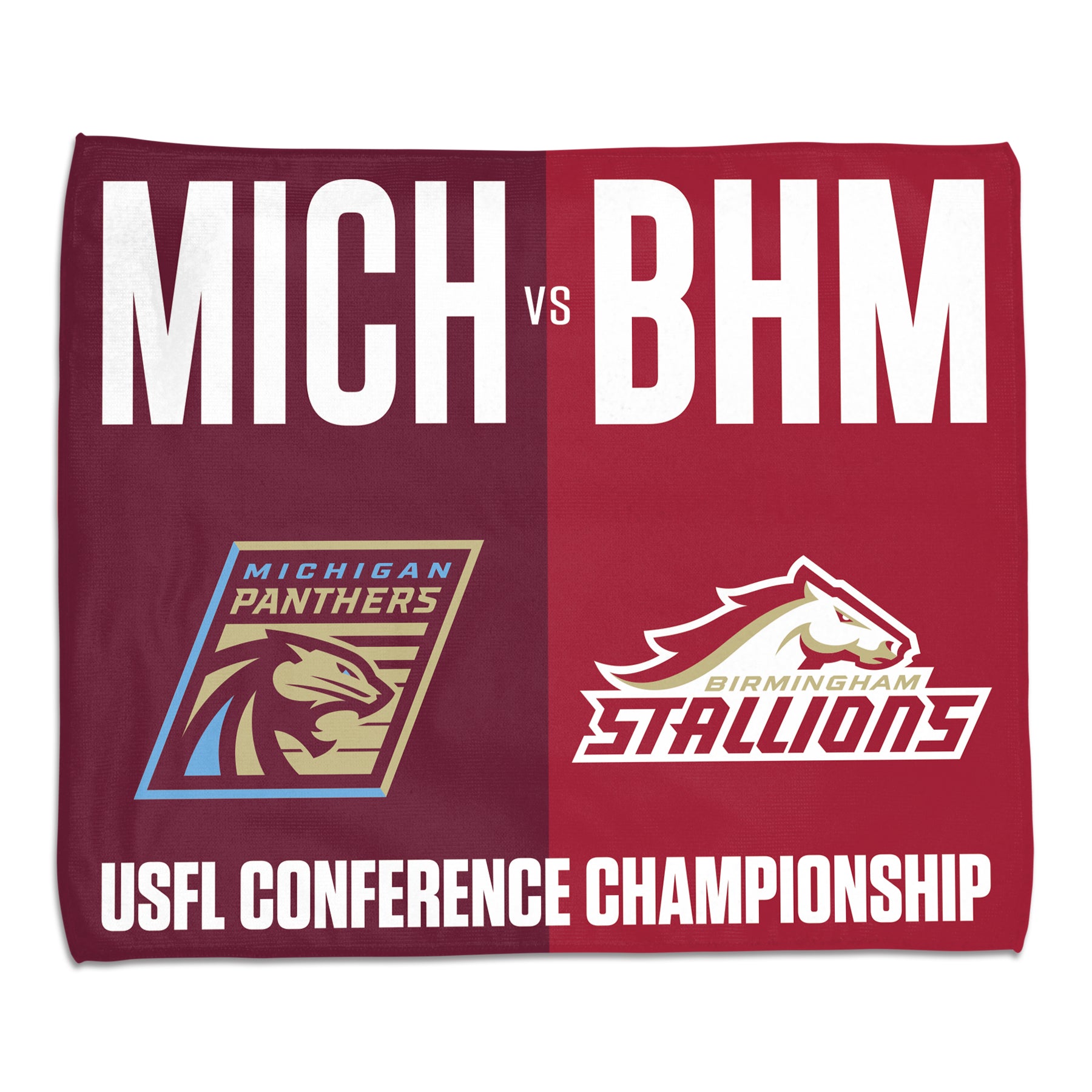 UFL - USFL Conference Matchup Rally Towel In Red - Front View