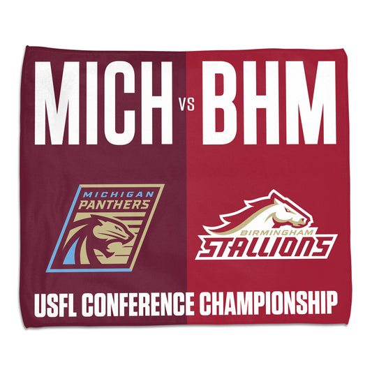 UFL - USFL Conference Matchup Rally Towel In Red - Front View