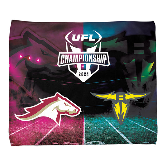 UFL Wincraft 2024 Championship Matchup Rally Towel In Multi-color - Front View