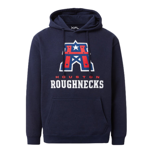 Houston Roughnecks Youth Primary Logo Sweatshirt In Navy - Front View