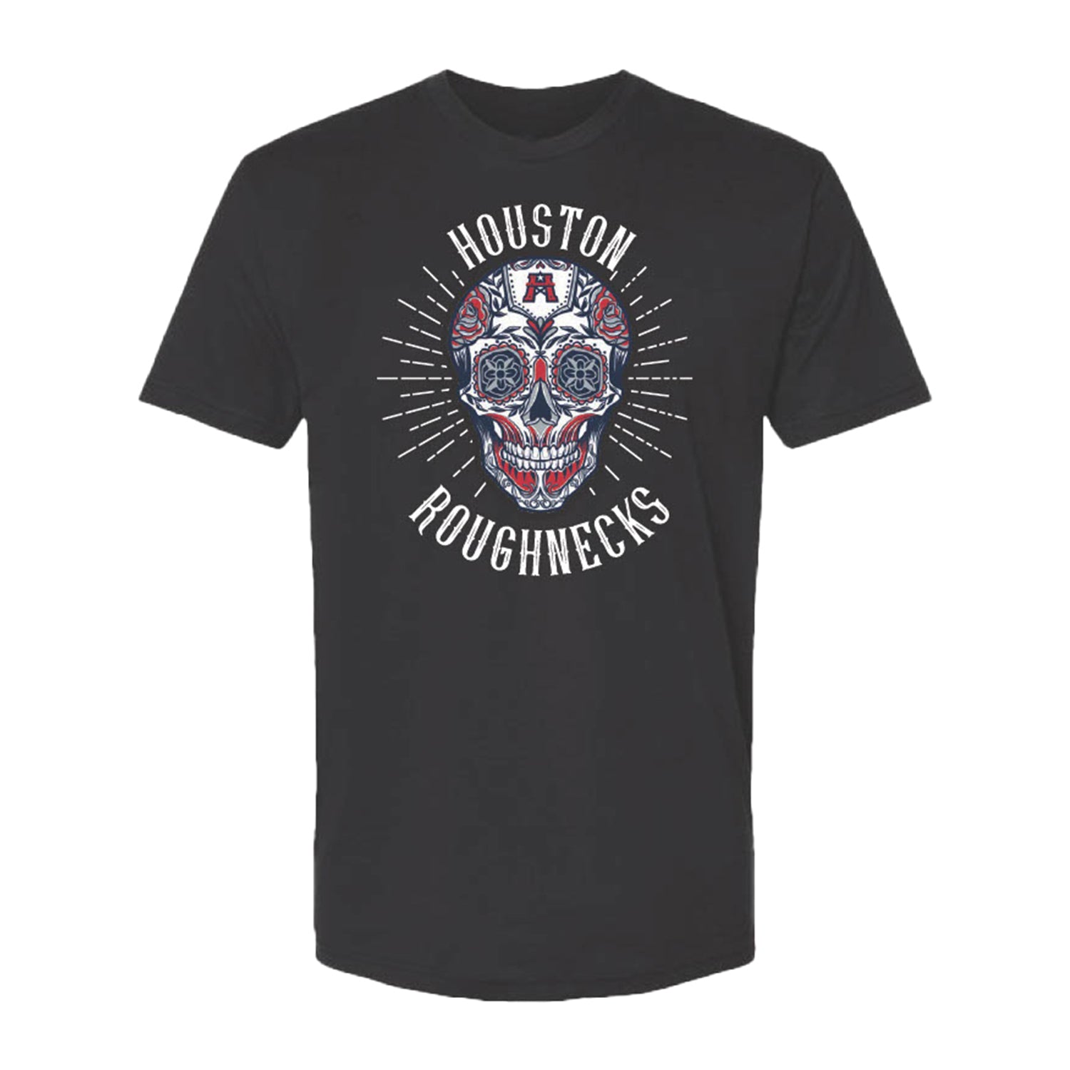 Houston Roughnecks Hispanic Heritage T-Shirt In Black - Front View