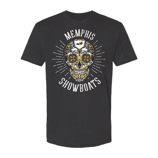 Memphis Showboats Hispanic Heritage T-Shirt In Black - Front View