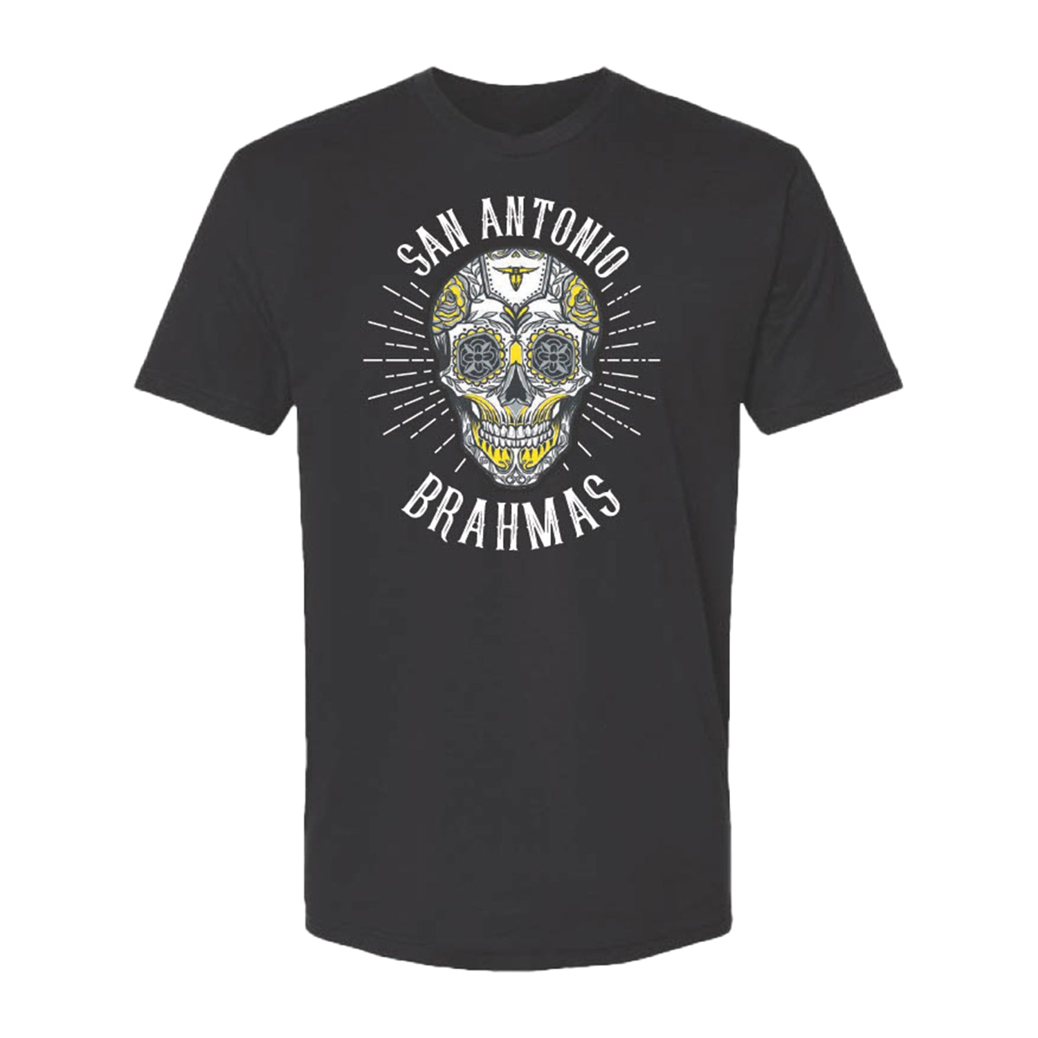 San Antonio Brahmas Hispanic Heritage T-Shirt In Black - Front View