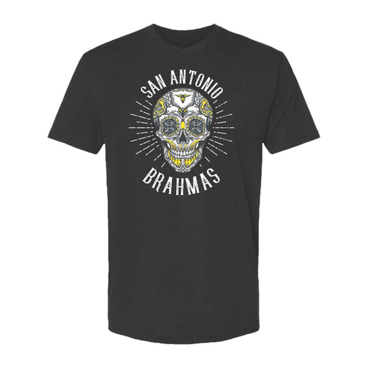 San Antonio Brahmas Hispanic Heritage T-Shirt In Black - Front View