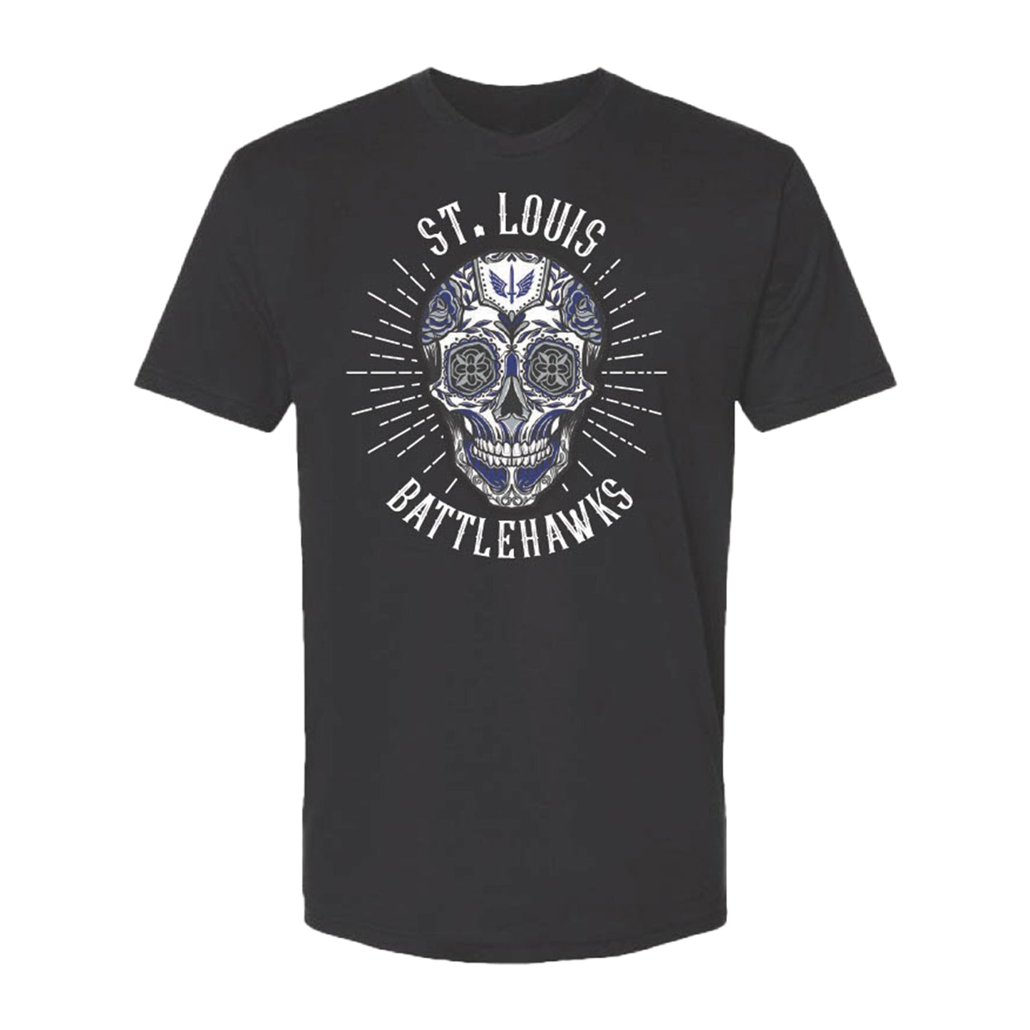 St. Louis Battlehawks Hispanic Heritage T-Shirt In Black - Front View