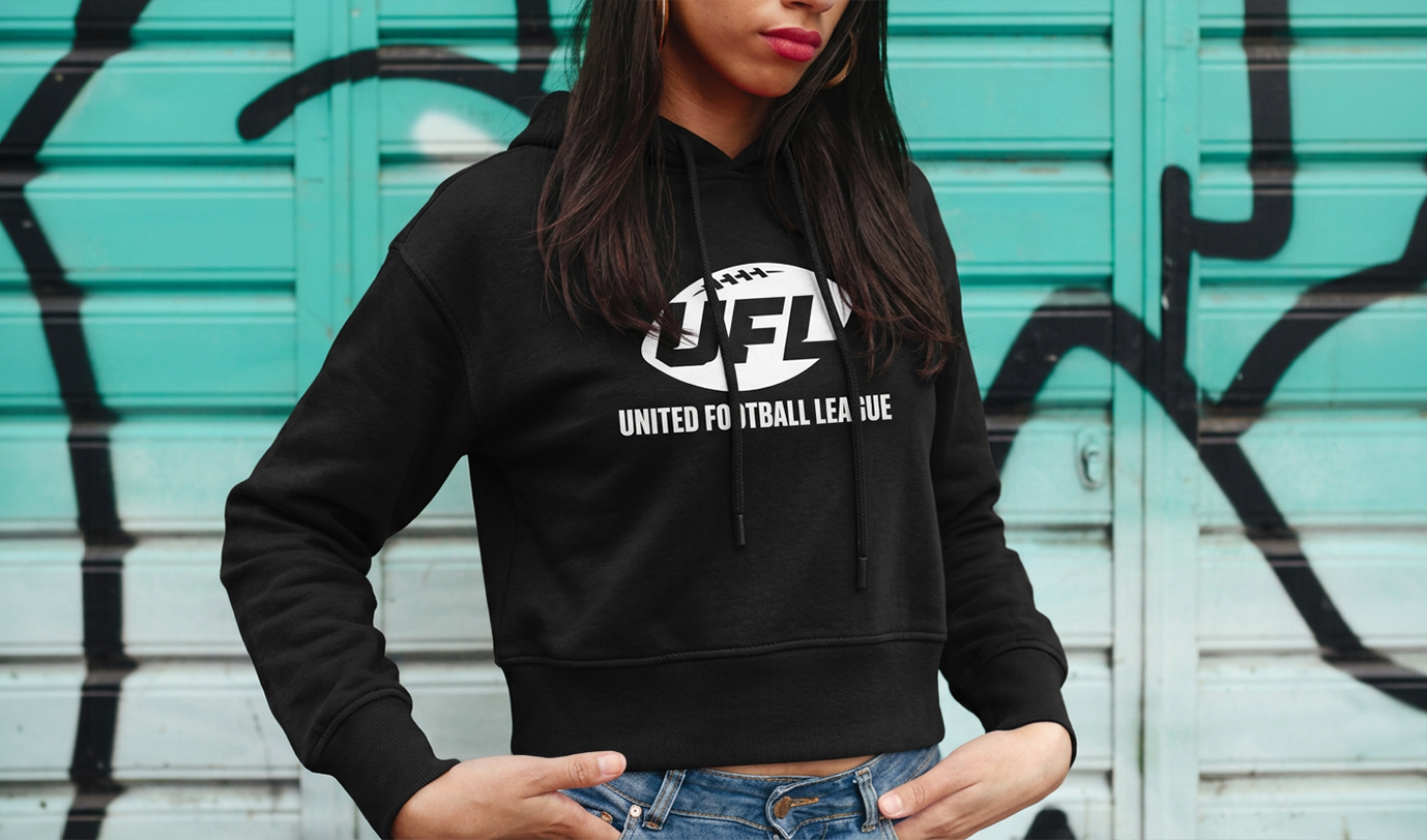 UFL Logo Hoodie Model