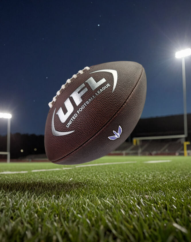 Baby smiling while wearing Columbus Blue Jacket gear